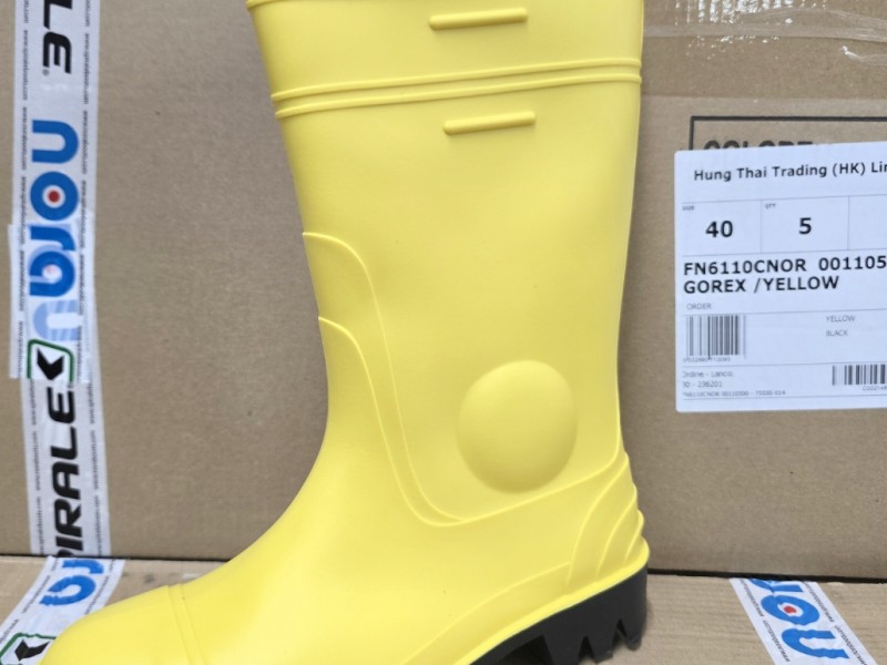 Nora-GOREX  yellow safety rain boots 黃色安全水鞋