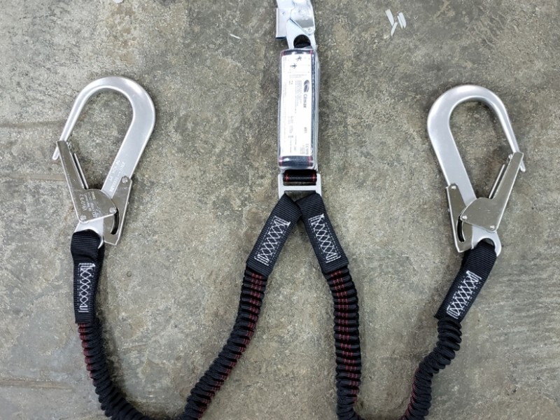 Climax 51 Absorber Double Aluminum Big Hook Elastic Lanyards 緩衝帶雙鋁大扣伸縮尾繩