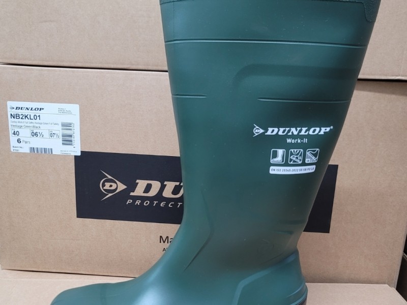 Dunlop-Work it Safety Rain Boots (Green) 安全水鞋